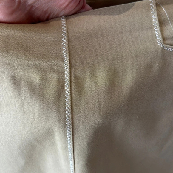 Vintage Beige contrast stitch skirt with pockets - Picture 5 of 7